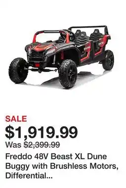 Tractor Supply Company Freddo 48V Beast XL Dune Buggy with Brushless Motors, Differential 4 Seater Ride on for Kids offer