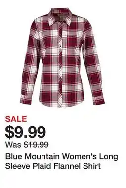 Tractor Supply Company Blue Mountain Women's Long Sleeve Plaid Flannel Shirt offer