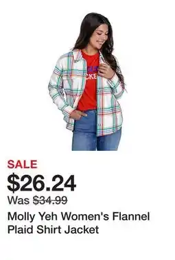 Tractor Supply Company Molly Yeh Women's Flannel Plaid Shirt Jacket offer