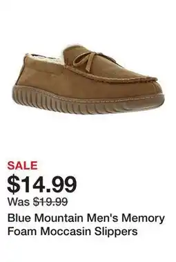 Tractor Supply Company Blue Mountain Men's Memory Foam Moccasin Slippers offer