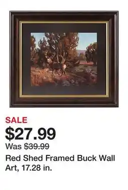Tractor Supply Company Red Shed Framed Buck Wall Art, 17.28 in offer