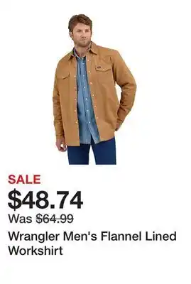Tractor Supply Company Wrangler Men's Flannel Lined Workshirt offer
