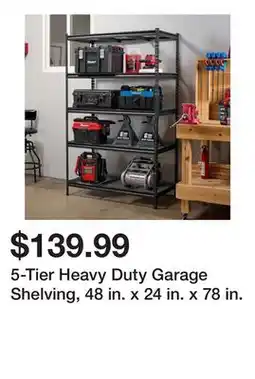 Harbor Freight Tools 5-Tier Heavy Duty Garage Shelving, 48 in. x 24 in. x 78 in offer
