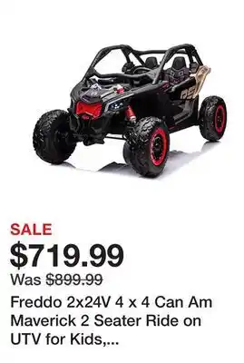 Tractor Supply Company Freddo 2x24V 4 x 4 Can Am Maverick 2 Seater Ride on UTV for Kids, FR9550-KHAKI offer