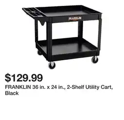 Harbor Freight Tools FRANKLIN 36 in. x 24 in., 2-Shelf Utility Cart, Black offer