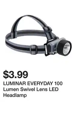 Harbor Freight Tools LUMINAR EVERYDAY 100 Lumen Swivel Lens LED Headlamp offer