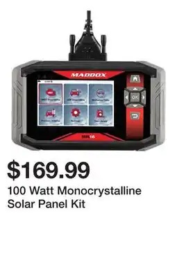 Harbor Freight Tools 100 Watt Monocrystalline Solar Panel Kit offer