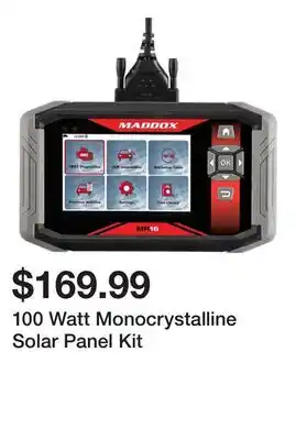Harbor Freight Tools 100 Watt Monocrystalline Solar Panel Kit offer