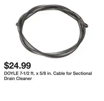 Harbor Freight Tools DOYLE 7-1/2 ft. x 5/8 in. Cable for Sectional Drain Cleaner offer