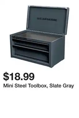 Harbor Freight Tools Mini Steel Toolbox, Slate Gray offer