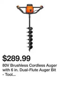 Harbor Freight Tools 80V Brushless Cordless Auger with 6 in. Dual-Flute Auger Bit - Tool Only offer