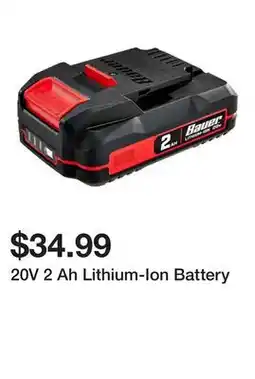 Harbor Freight Tools 20V 2 Ah Lithium-Ion Battery offer
