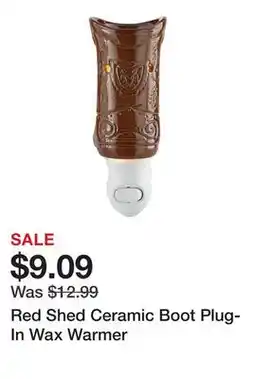 Tractor Supply Company Red Shed Ceramic Boot Plug-In Wax Warmer offer