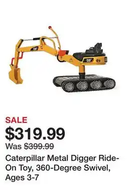 Tractor Supply Company Caterpillar Metal Digger Ride-On Toy, 360-Degree Swivel, Ages 3-7 offer