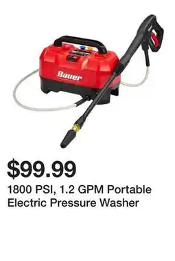 Harbor Freight Tools 1800 PSI, 1.2 GPM Portable Electric Pressure Washer offer