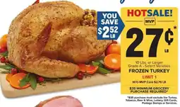 Food Lion Frozen turkey offer