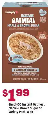 Grocery Outlet SimplyGO Instant Oatmeal offer