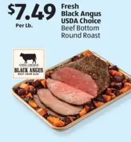 Aldi Fresh Black Angus USDA Choice Beef Bottom Round Roast offer