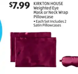 Aldi KIRKTON HOUSE Weighted Eye Mask or Neck Wrap Pillowcase offer