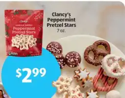 Aldi Clancy's Peppermint Pretzel Stars offer