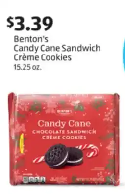Aldi Benton's Candy Cane Sandwich Crème Cookies offer