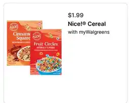 Walgreens Nice! Cereal offer