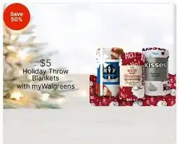 Walgreens Holiday Throw Blankets offer