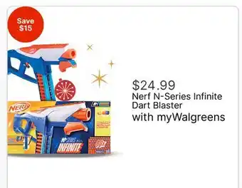 Walgreens Nerf N-Series Infinite Dart Blaster offer