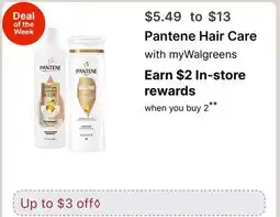 Walgreens Pantene Hair Care offer