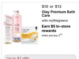 Walgreens Olay Premium Bath Care offer