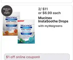 Walgreens Mucinex InstaSoothe Drops offer