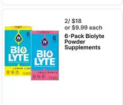 Walgreens 6-Pack Biolyte Powder Supplements offer