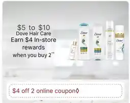 Walgreens Dove Hair Care offer