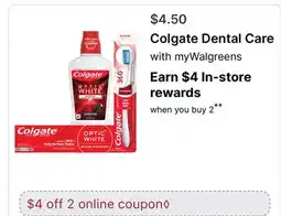 Walgreens Colgate Dental Care offer