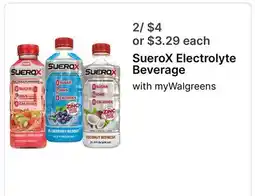 Walgreens SueroX Electrolyte Beverage offer