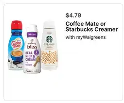 Walgreens Coffee Mate or Starbucks Creamer offer