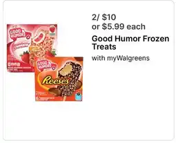 Walgreens Good Humor Frozen Treats offer
