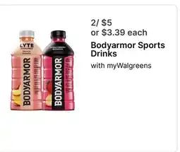 Walgreens Bodyarmor Sports Drinks offer