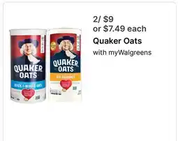 Walgreens Quaker Oats offer