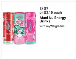 Walgreens Alani Nu Energy Drinks offer
