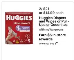 Walgreens Huggies Diapers and Wipes or Pull-Ups or Goodnites offer