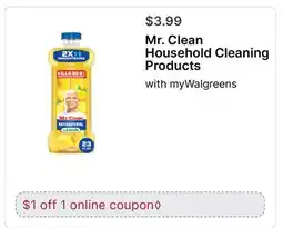 Walgreens Mr. Clean Household Cleaning Products offer
