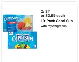 Walgreens 10-Pack Capri Sun offer