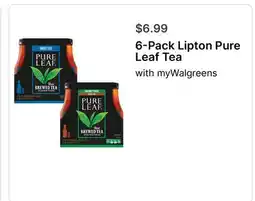 Walgreens 6-Pack Lipton Pure Leaf Tea offer