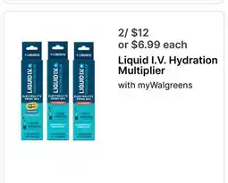 Walgreens Liquid I. V. Hydration Multiplier offer