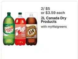 Walgreens 2L Canada Dry Products offer