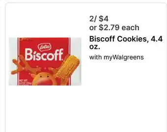 Walgreens Biscoff Cookies, 4.4 oz offer