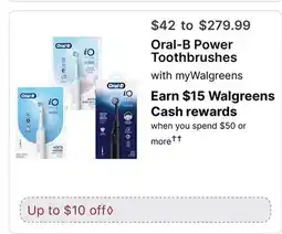 Walgreens Oral-B Power Toothbrushes offer