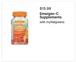 Walgreens Emergen-C Supplements offer