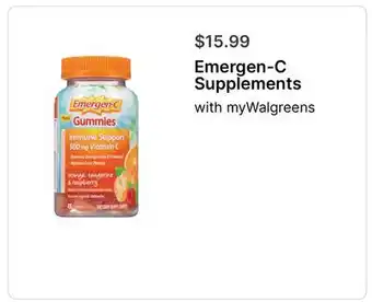 Walgreens Emergen-C Supplements offer